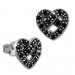 Silberdream SilberDream Ohrstecker verschlungenes Herz Zirkonia schwarz 925 Silber SDO8518S