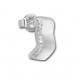 Silberdream SilberDream Ohrstecker Welle Zirkonia Weiß 925 Silber Damen Ohrring SDO4275W