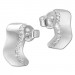 Silberdream SilberDream Ohrstecker Welle Zirkonia weiß 925 Silber Damen Ohrring SDO4275W