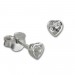 Silberdream SilberDream Ohrstecker Zirkonia Herz 4mm weiß 925 Silber SDO8506W
