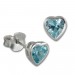 Silberdream SilberDream Ohrstecker Zirkonia Herz 7mm hellblau 925 Silber SDO8507H