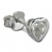 Silberdream SilberDream Ohrstecker Zirkonia Herz 7mm Weiß 925 Silber SDO8507W