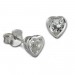 Silberdream SilberDream Ohrstecker Zirkonia Herz 7mm weiß 925 Silber SDO8507W