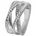 Silberdream SilberDream Ring Bandring gedreht Zirkonia weiß Gr.62 aus 925er Silber SDR411W62