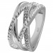 Silberdream SilberDream Ring Bandring gedreht Zirkonia weiß Gr.60 aus 925er Silber SDR411W60