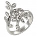 Silberdream SilberDream Ring Blätter Zirkonia weiß Gr.56 aus 925er Silber SDR414W56