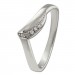 Silberdream SilberDream Ring Wave Zirkonia weiß Gr.58 aus 925er Silber SDR421W58