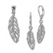 Silberdream SilberDream Schmuck Set Anhänger und Ohrringe Feder Zirkonia Silber SDS4906W