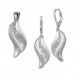 Silberdream SilberDream Schmuck Set Anhänger und Ohrringe Welle Zirkonia Silber SDS4909W