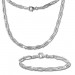 Silberdream SilberDream Schmuck Set Blütenblatt Collier & Armband Damen 925 Silber SDS428