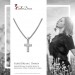 Silberdream SilberDream Schmuck Set Kette Und Anhänger Kreuz Zirkonia Weiß 925er SDS4928W