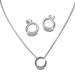 Silberdream SilberDream Schmuck Set Kette und Ohrringe Circle Zirkonia Silber GSS403W