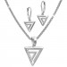 Silberdream SilberDream Schmuck Set Kette und Ohrringe Dreiecke Zirkonia 925er SDS49243