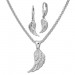 Silberdream SilberDream Schmuck Set Kette und Ohrringe Flügel Zirkonia 925er SDS49253