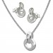 Silberdream SilberDream Schmuck Set Kette und Ohrringe Round Zirkonia Silber GSS405W