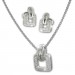 Silberdream SilberDream Schmuck Set Kette und Ohrringe Square Zirkonia 925er Silber GSS404W
