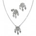 Silberdream SilberDream Schmuck Set Kette und Ohrringe Traumfänger 925er Silber GSS406W