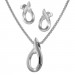 Silberdream SilberDream Schmuck Set Kette und Ohrringe Tropfen Zirkonia 925er SDS49173