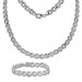 Silberdream SilberDream Schmuck Set rund Collier & Armband Damen 925 Silber SDS439J