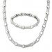 Silberdream SilberDream Schmuck Set Square Collier & Armband Damen 925 Silber SDS475J