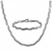 Silberdream SilberDream Schmuck Set Welle Zirkonia Collier & Armband Damen 925er SDS461W