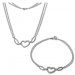 Silberdream SilberDream Schmuckset Herz Zirkonia Kette & Armband 925 Silber SDS423W