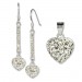 Silberdream SilberDream Set Herz Anhänger & Ohrringe Zirkonia Silber weiß GSS041