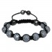 Silberdream SilberDream Shamballa Armband 9 Zirkonia Kristall Glitzerkugeln SDA921