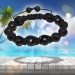 Silberdream SilberDream Shamballa Armband Glas Schwarz 14 Geschliffene Kugeln SDA914