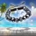 Silberdream SilberDream Shamballa Armband Glas Schwarz 18 Geschliffene Kugeln SDA912