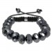 Silberdream SilberDream Shamballa Armband Glas schwarz 18 geschliffene Kugeln SDA912
