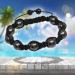 Silberdream SilberDream Shamballa Armband Hämatit Schwarz Aus Stein Kugeln SDA919