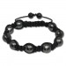 Silberdream SilberDream Shamballa Armband Hämatit schwarz aus Stein Kugeln SDA919