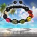 Silberdream SilberDream Shamballa Armband Happy Bunt 12 Kugeln SDA928