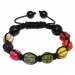 Silberdream SilberDream Shamballa Armband Happy bunt 12 Kugeln SDA928