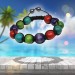 Silberdream SilberDream Shamballa Armband Holz Bunt 14 Kugeln SDA915