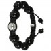 Silberdream SilberDream Shamballa Armband Schwarz 925 Silber Kugel SDA037W