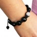 Silberdream SilberDream Shamballa Armband Schwarz 925 Sterling Silber Kugel SDA032