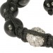Silberdream SilberDream Shamballa Armband Schwarz Mit 3 Kugeln 925 Sterling Silber SDA031