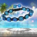 Silberdream SilberDream Shamballa Armband Stein Blau Aus Steinkugeln SDA917