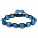 Silberdream SilberDream Shamballa Armband Stein blau aus Steinkugeln SDA917