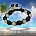 Silberdream SilberDream Shamballa Armband Stein Schwarz / Silber SDA913