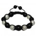 Silberdream SilberDream Shamballa Armband Stein schwarz / silber SDA913