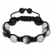 Silberdream SilberDream Shamballa Armband Zirkonia Kugeln weiß/schwarz SDA929