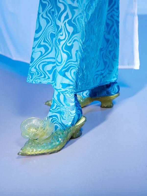 Simone Wild Devore Print Ankle Socks