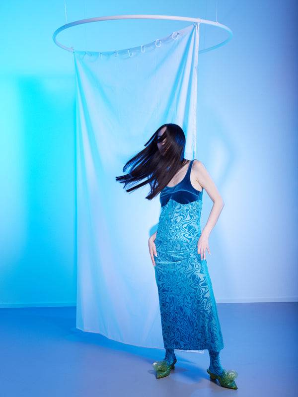 Simone Wild Devore Print Bra Dress