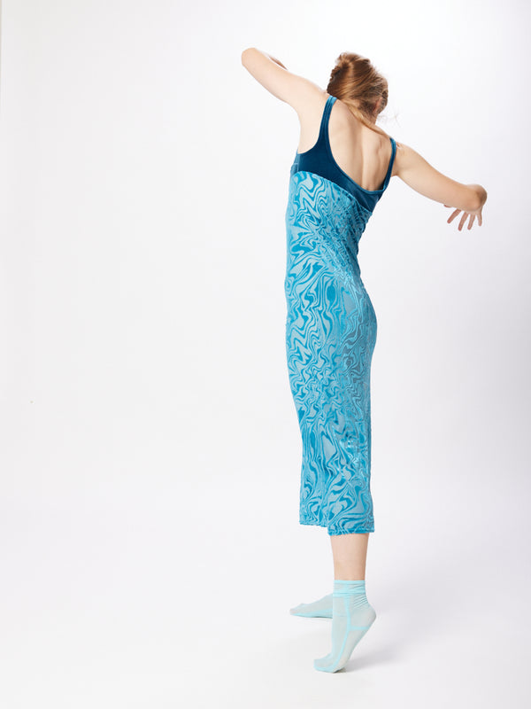 Simone Wild Devore Print Bra Dress