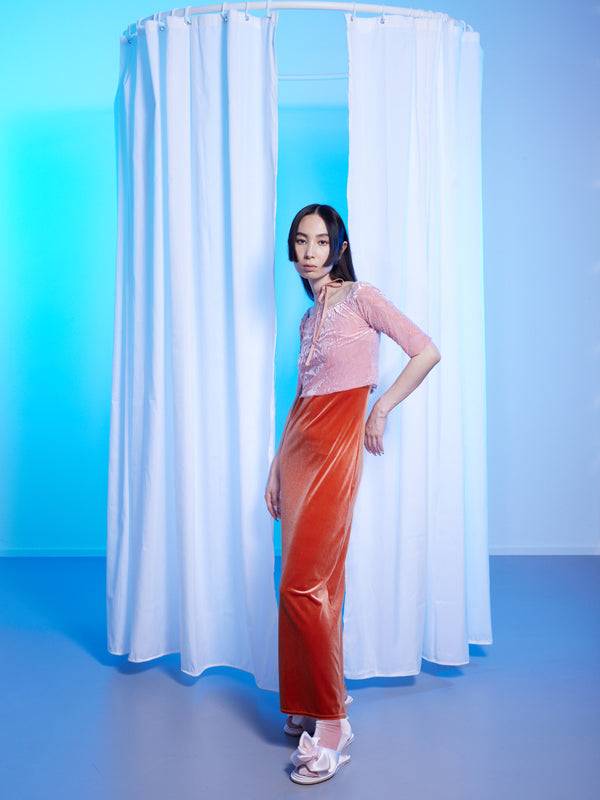 Simone Wild Devore Print Square Top