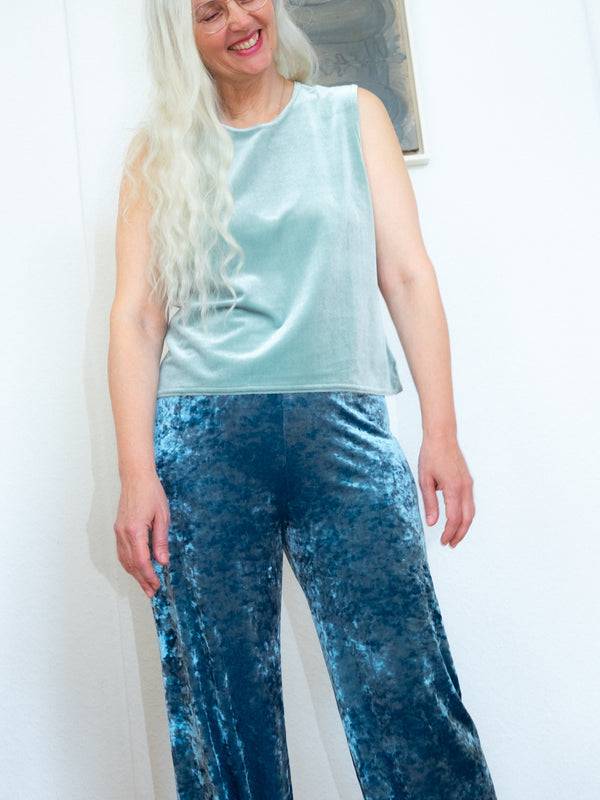 Simone Wild Hammered Velvet Cozy Pants