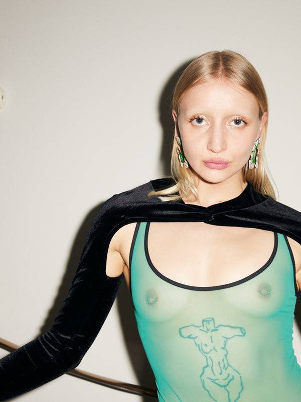 Simone Wild Hammered Velvet Knot Sleeves